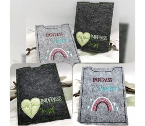 Stickserie - ITH Impfpasshülle in 2 Größen & je 2 Varianten